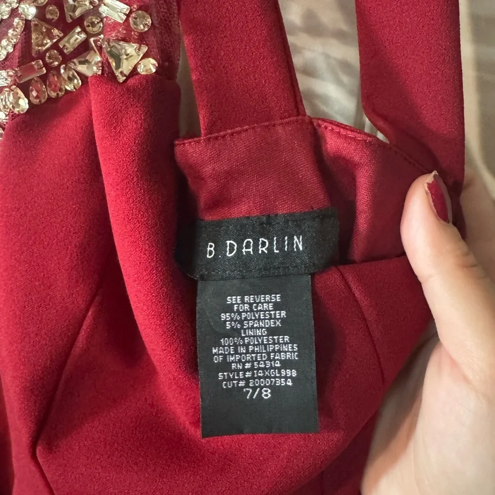 2/for $20 🪩 B. DARLIN Fit & Flare Mini Dress, Gold Embellishments (Women’s 7/8)